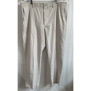 Callaway Pants Mens 38x30 Golf Performance Flat Front Straight Leg Beige Pockets